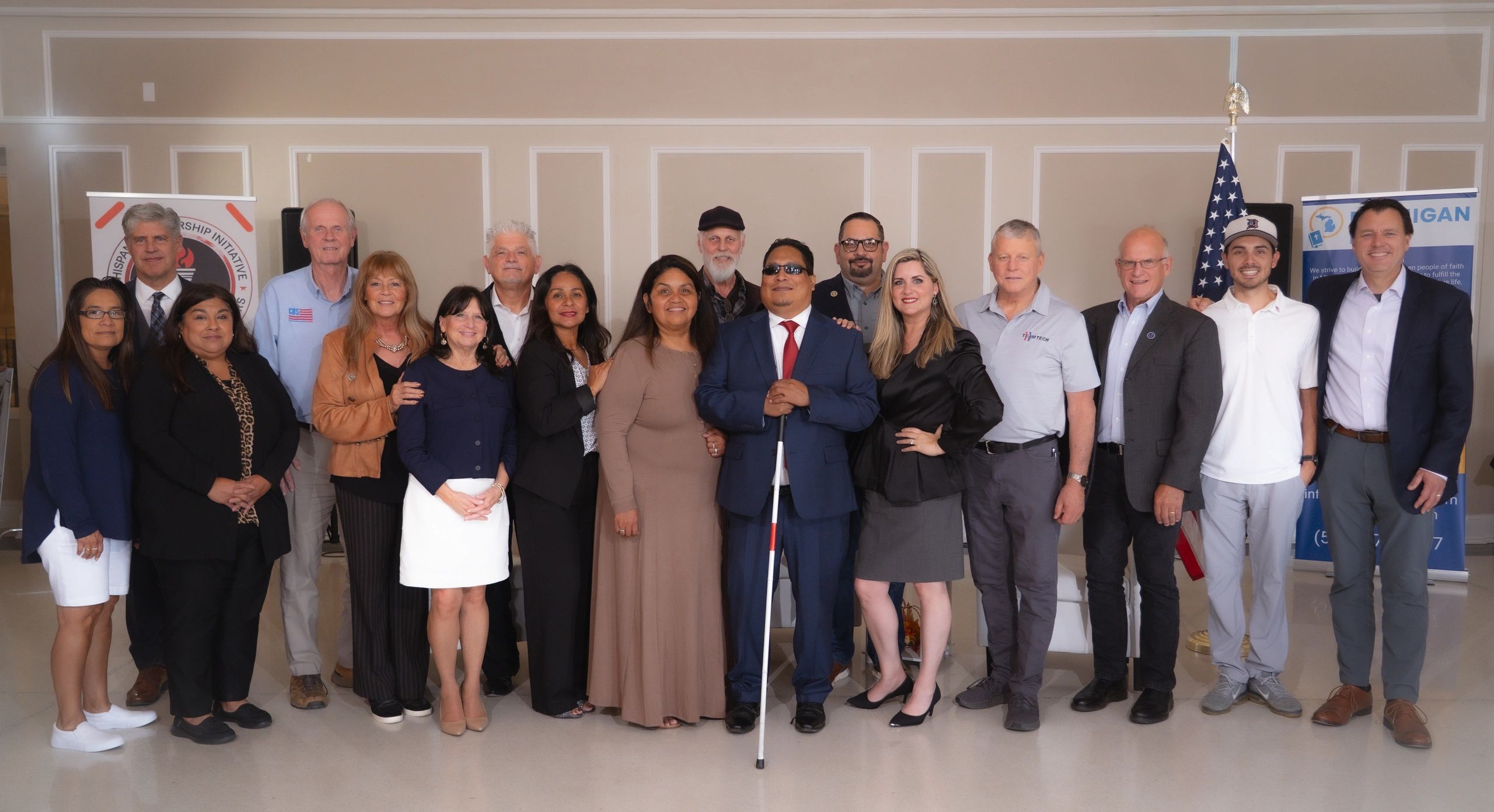 Professional group photo at civic event