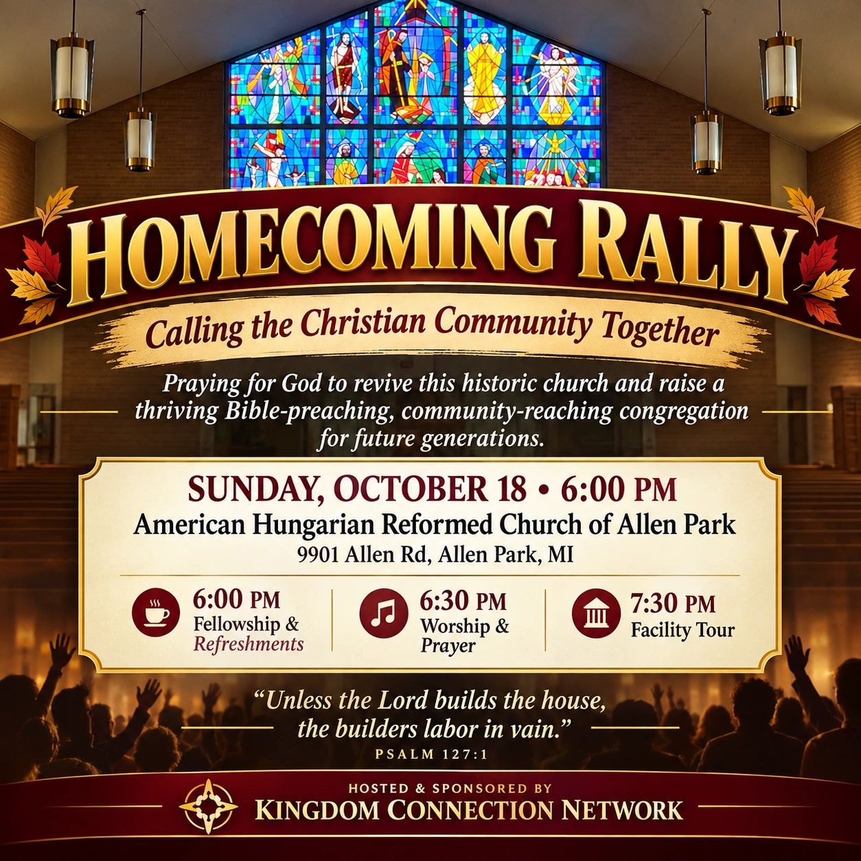 Homecoming Rally event poster